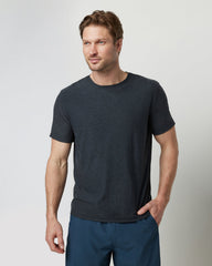 Strato Tech Tee Men's Charcoal Moisture Wicking Shirt | Vuori Outlet