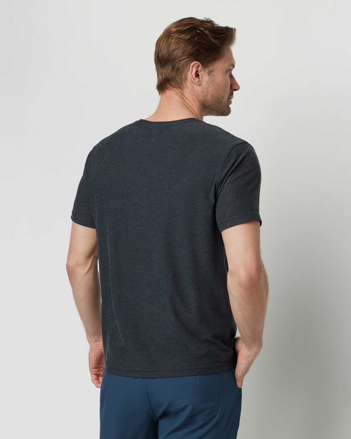 Strato Tech Tee Men's Charcoal Moisture Wicking Shirt | Vuori Outlet