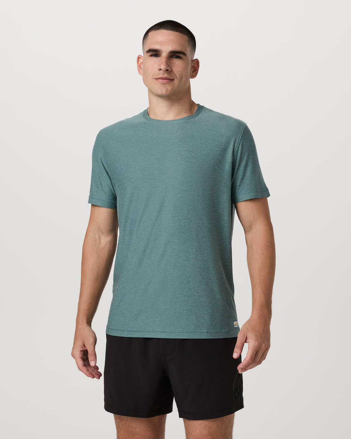 Strato Tech Tee Men's Bluegrass Heather T-Shirt | Vuori US