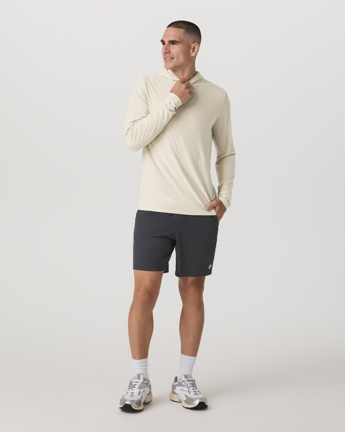 Strato Tech Hoodie Men's Mushroom Heather Hoodie | Vuori Sale