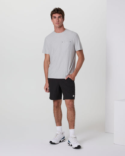 Short Sleeve Strato Pocket Tee - Relaxed Fit Platinum Heather | Vuori On sale