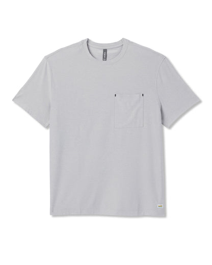Short Sleeve Strato Pocket Tee - Relaxed Fit Platinum Heather | Vuori On sale