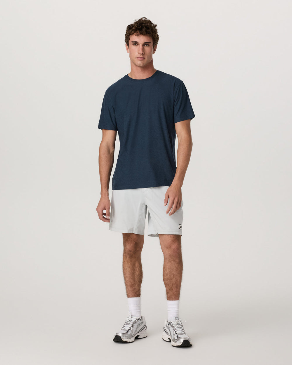 Men's Short Sleeve Strato Tee - Relaxed Fit Navy Heather | Vuori Outlet
