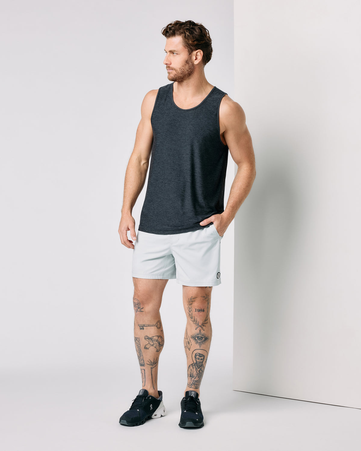 Strato Tech Tank Charcoal Heather | Vuori US