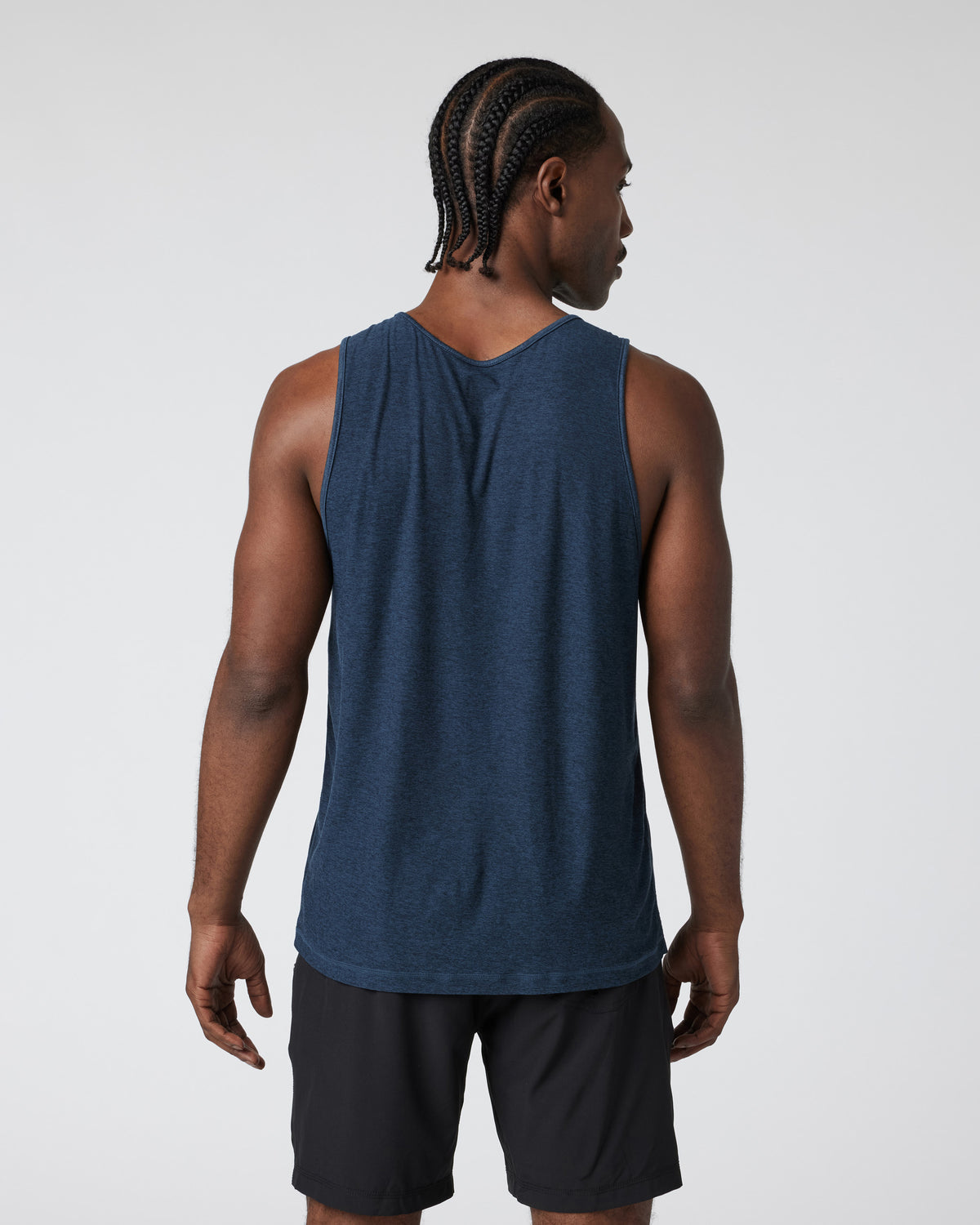 Strato Tech Tank Men's Navy Heather Tank Top | Vuori Clothing