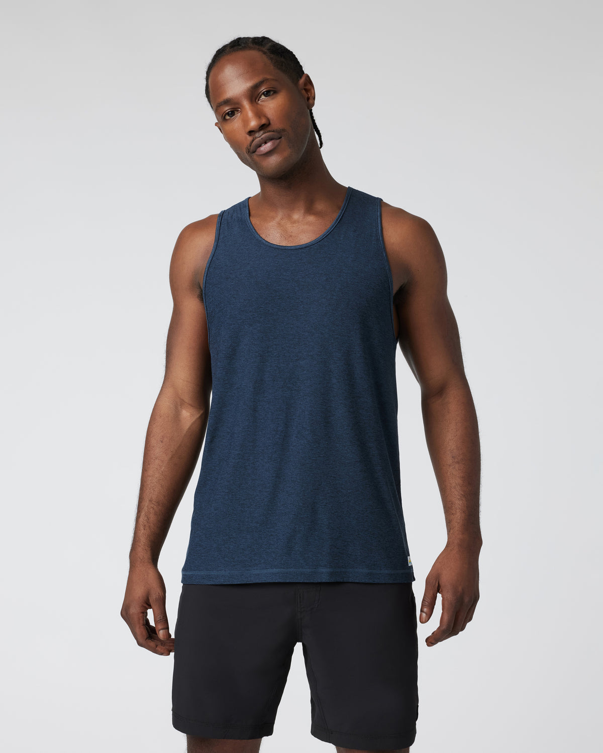 Strato Tech Tank Men's Navy Heather Tank Top | Vuori Clothing