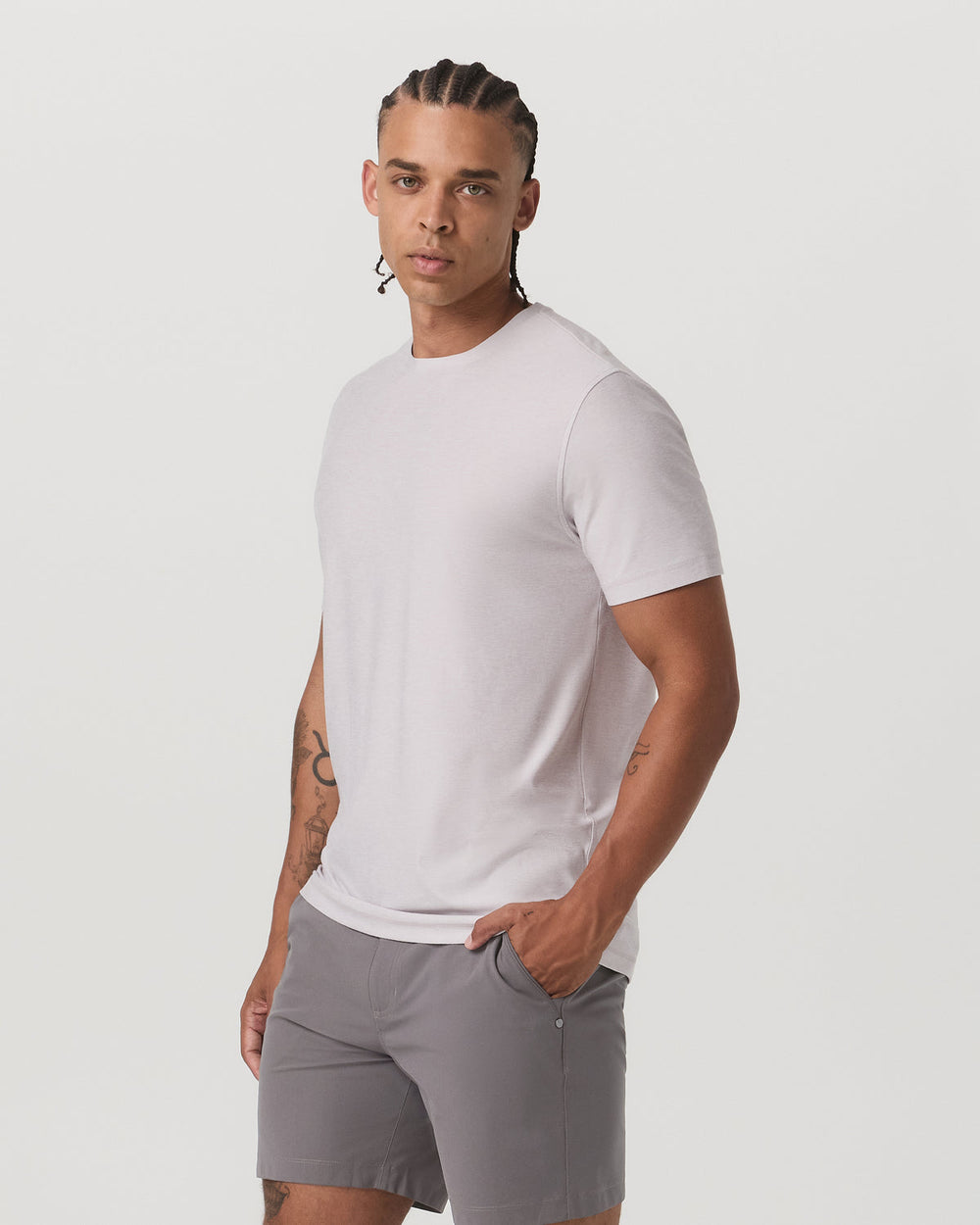 Strato Tech Tee Men's Thistle Heather Performance Shirt | Vuori
