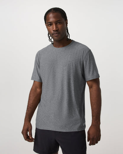 Short Sleeve Strato Tech Tee - Relaxed Fit Heather Grey | Vuori Discount