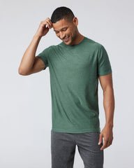 Strato Tech Tee Men's Sea Pine Heather Workout Shirt | Vuori Sale