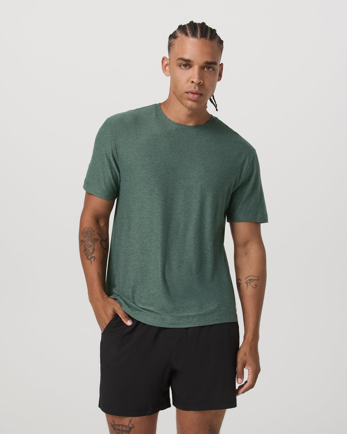 Short Sleeve Strato Tech Tee-Relaxed Fit Agate Green Heather | Vuori On sale