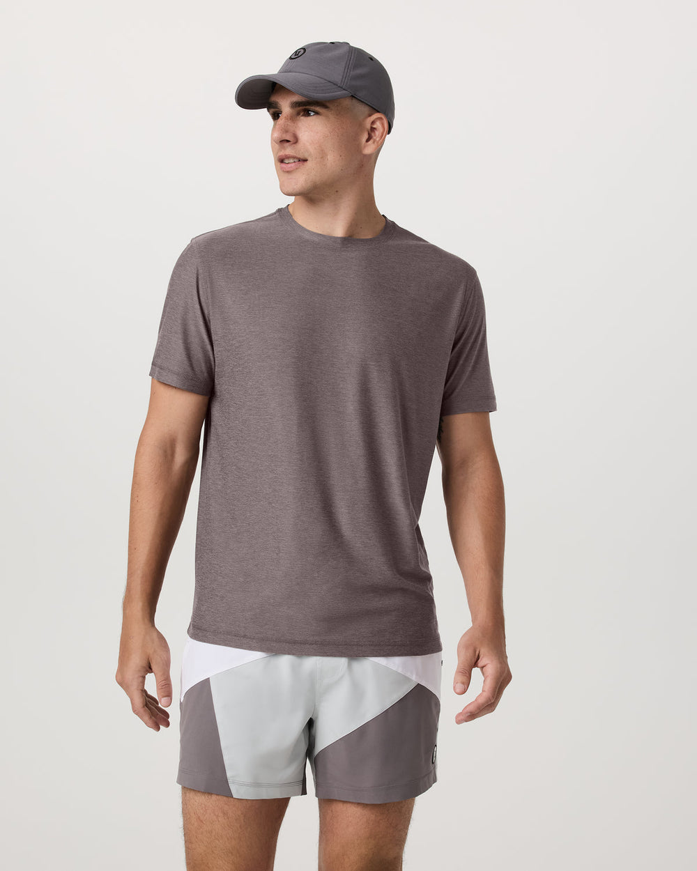 Strato Tech Tee Men's Huckleberry Heather T-Shirt | Vuori Online