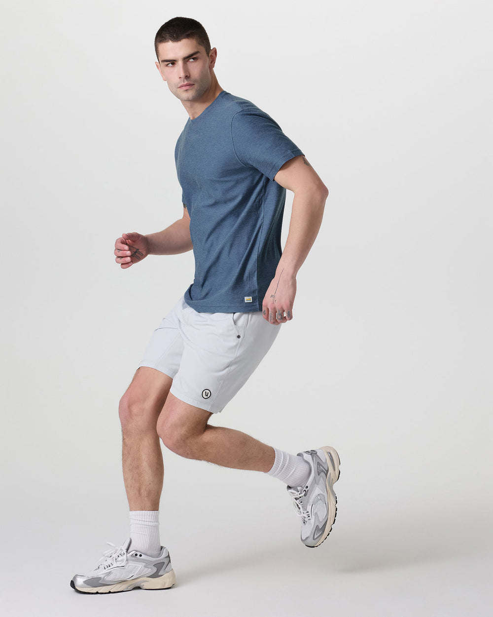 Strato Tech Tee Men's Pool Blue Workout Shirt | Vuori Outlet