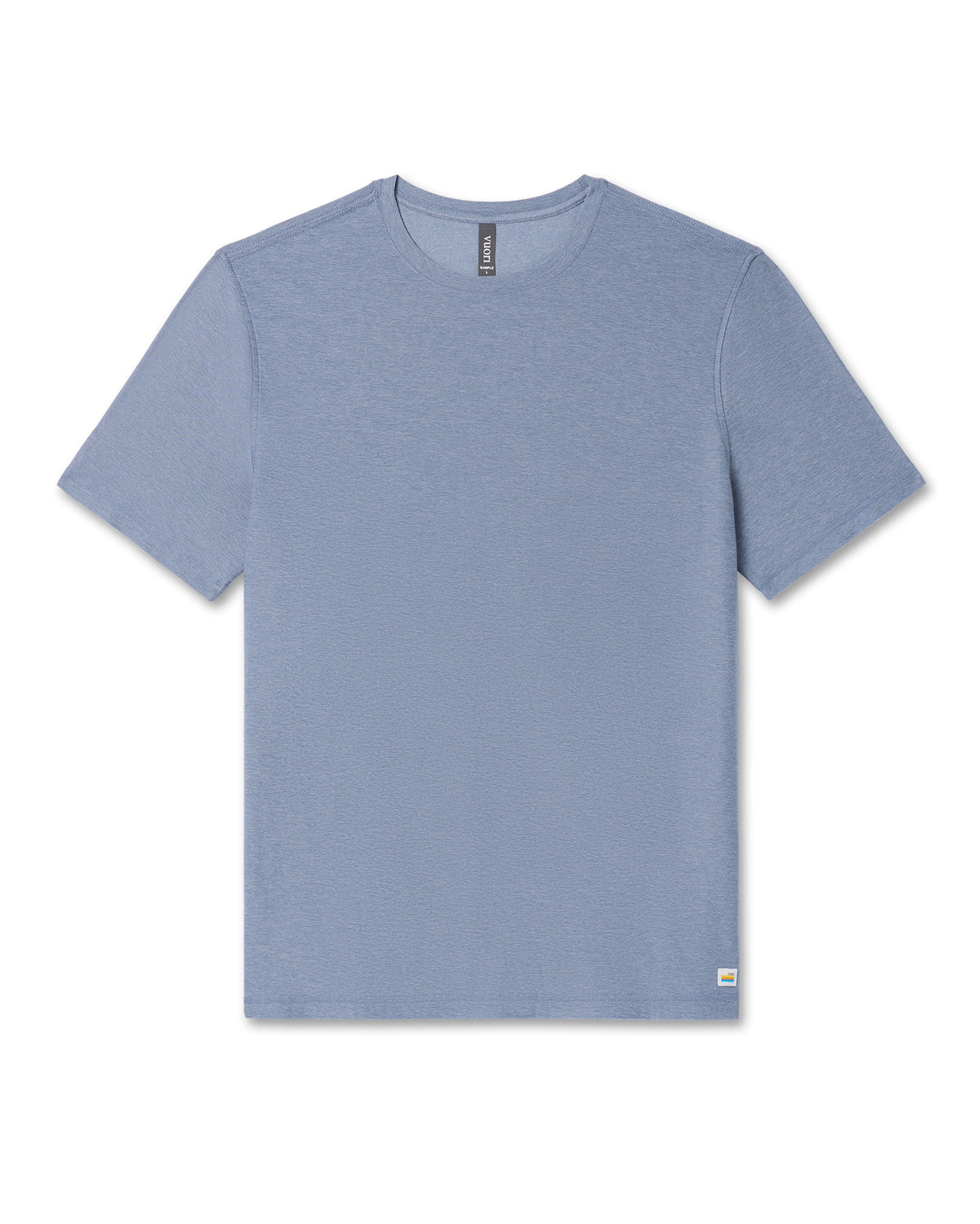 Strato Tech Tee Men's Chambray Heather Workout Shirt | Vuori