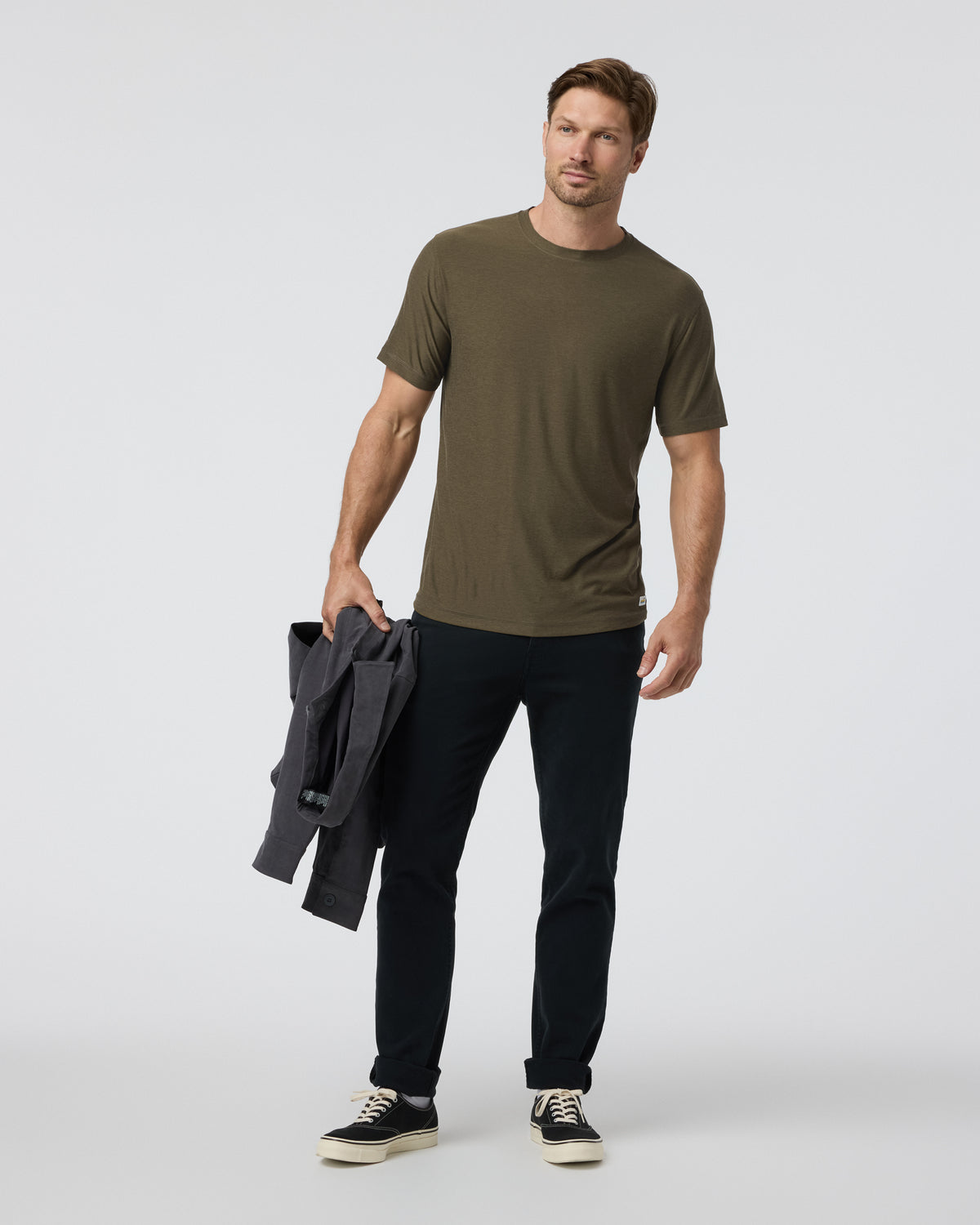 Strato Tech Tee Men's Moss Green Workout Shirt | Vuori Discount