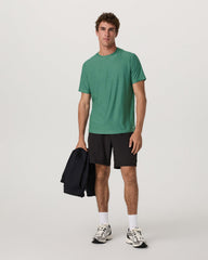 Strato Tech Tee Men's Hedge Green Workout Shirt | Vuori Sale