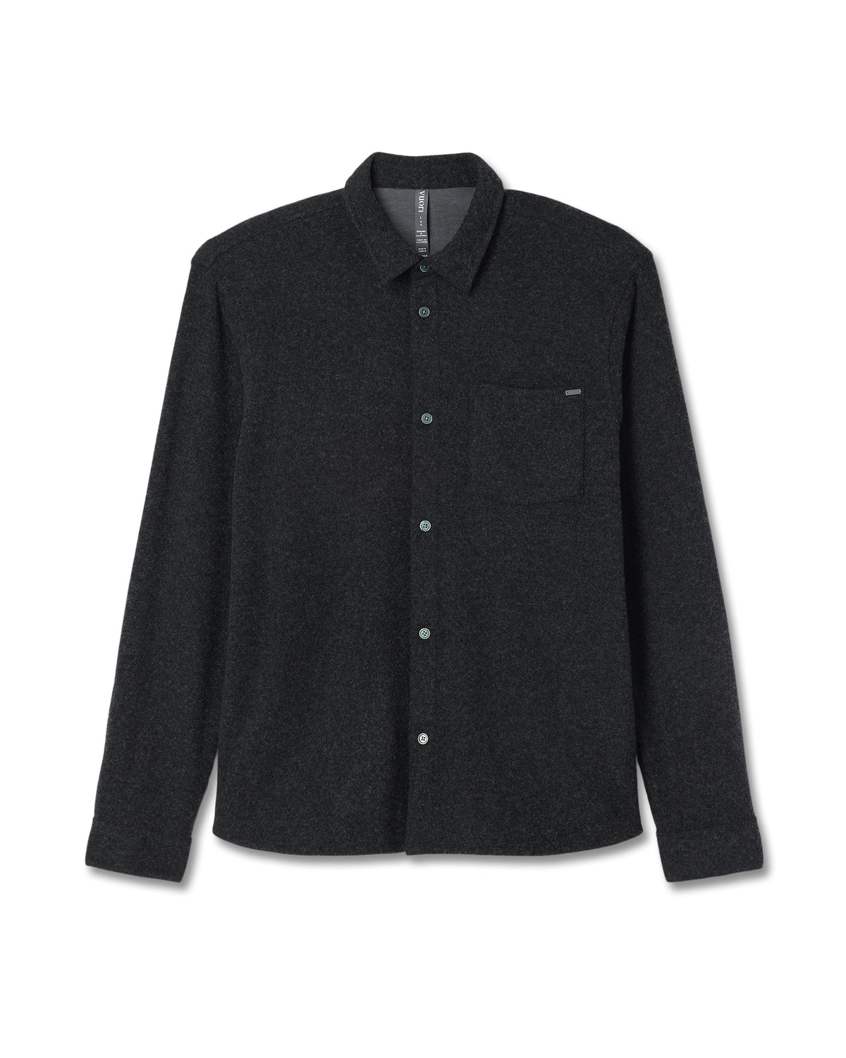 Long Sleeve Altitude Wool Shirt - Relaxed Volcanic Ash | Vuori Online
