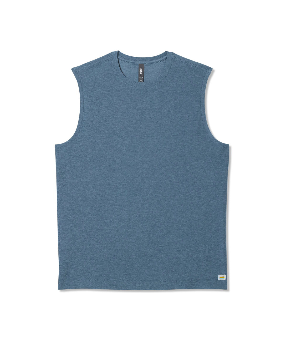 Strato Muscle Tee Men's Pool Blue Heather Tank Top | Vuori Outlet