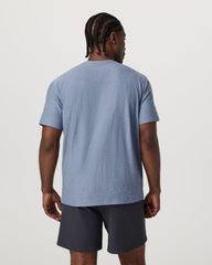 Men's Short Sleeve Strato Pocket Tee - Relaxed Chambray | Vuori US