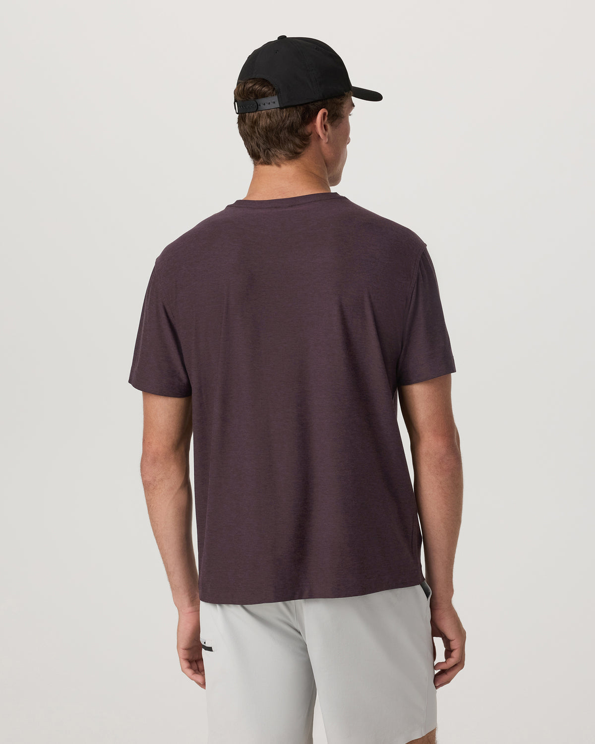 Short Sleeve Strato Pocket Tee - Relaxed Fit Raisin Heather | Vuori Clothing