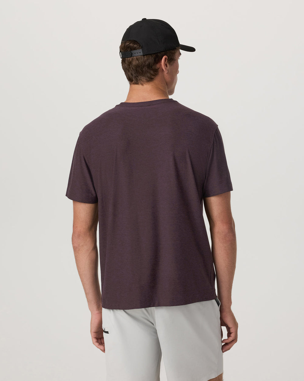 Short Sleeve Strato Pocket Tee - Relaxed Fit Raisin Heather | Vuori Clothing