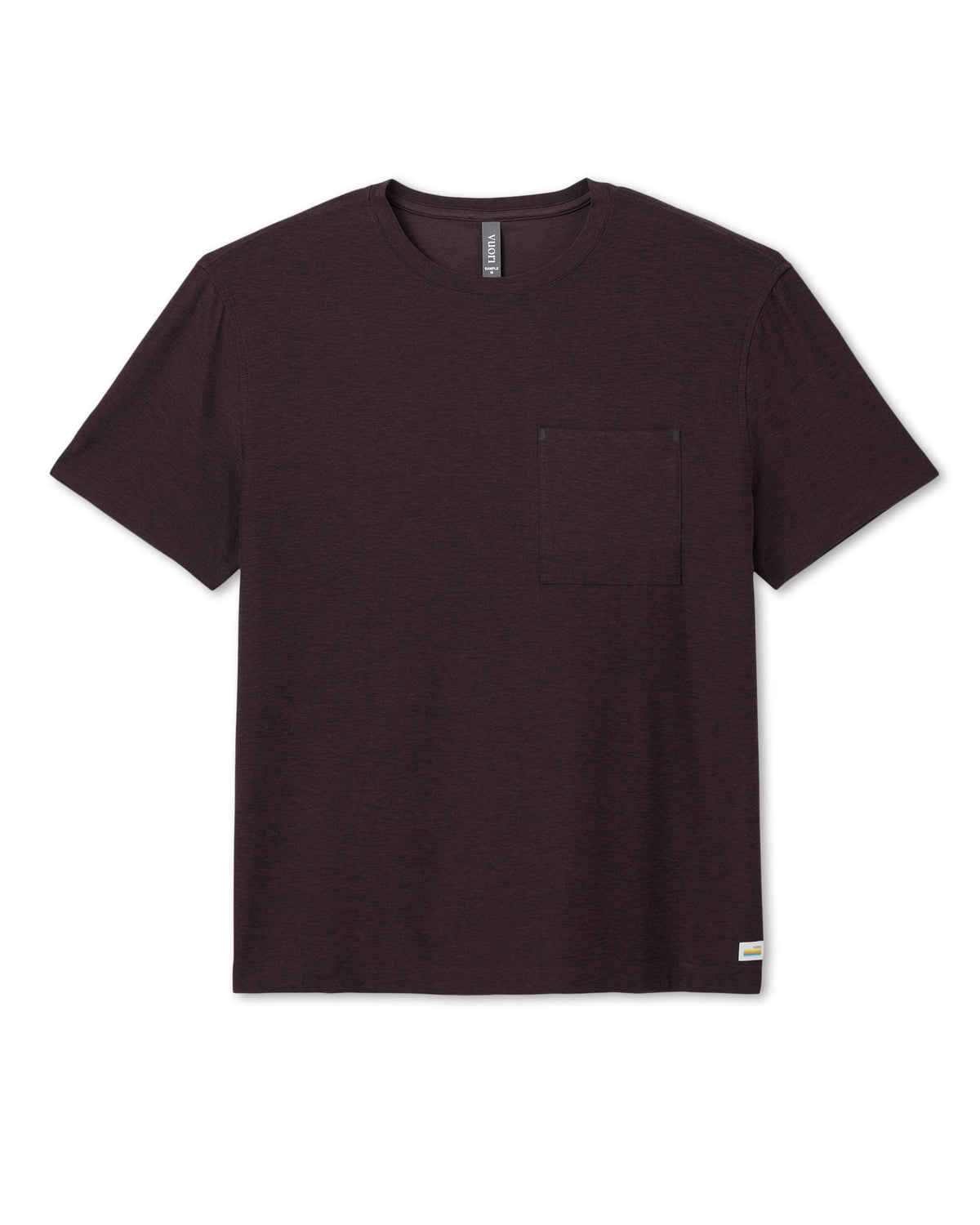 Short Sleeve Strato Pocket Tee - Relaxed Fit Raisin Heather | Vuori Clothing