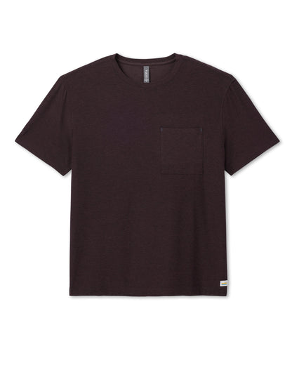 Short Sleeve Strato Pocket Tee - Relaxed Fit Raisin Heather | Vuori Clothing
