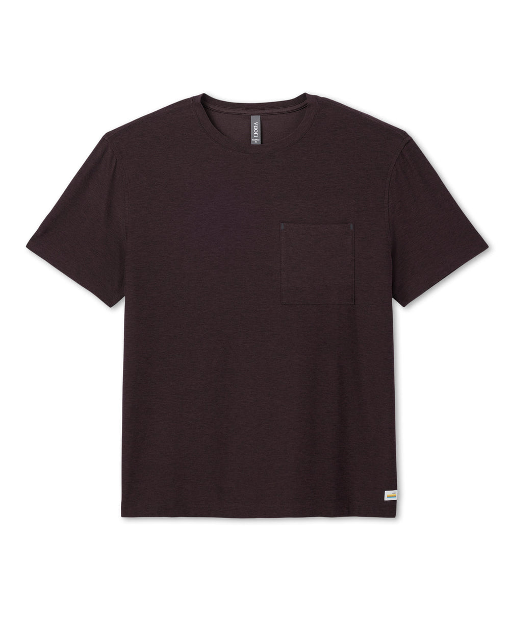 Short Sleeve Strato Pocket Tee - Relaxed Fit Raisin Heather | Vuori Clothing