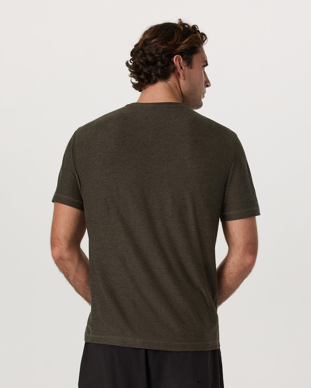 Strato Tech Tee Men's Dark Oregano Heather T-Shirt | Vuori