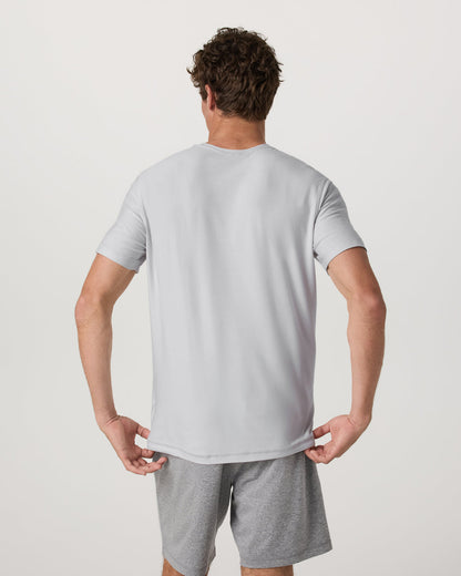Strato Tech Tee Men's Frost Grey Workout Shirt | Vuori Discount