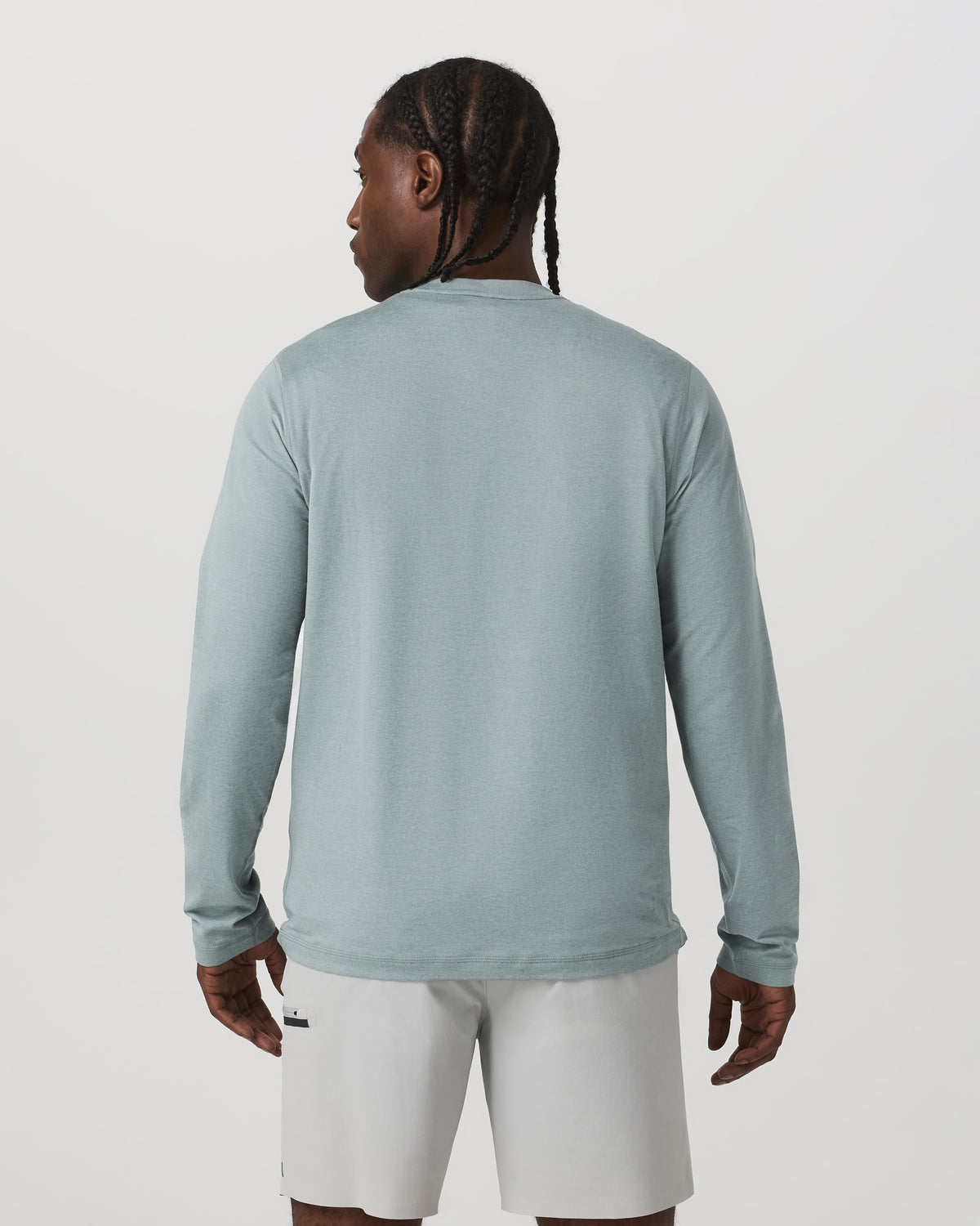 Long Sleeve Ponto Performance Tee Misty Blue Heather | Vuori Sale