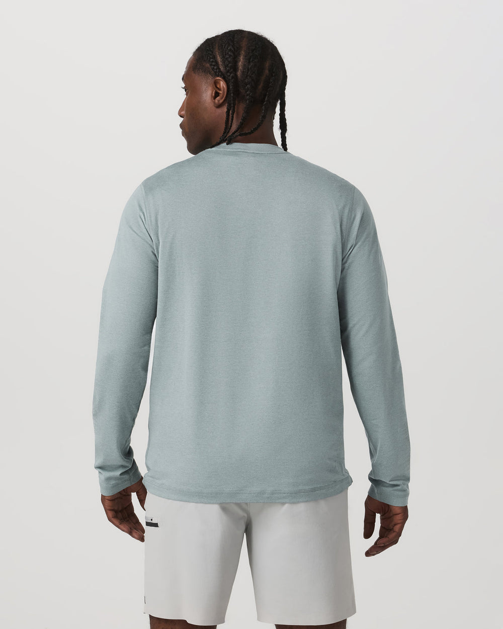 Long Sleeve Ponto Performance Tee Misty Blue Heather | Vuori Sale