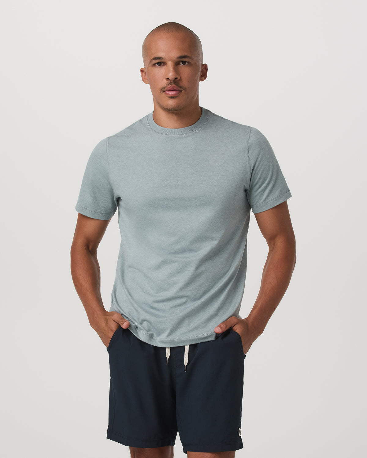 Short Sleeve Ponto Performance Tee Misty Blue Heather | Vuori On sale
