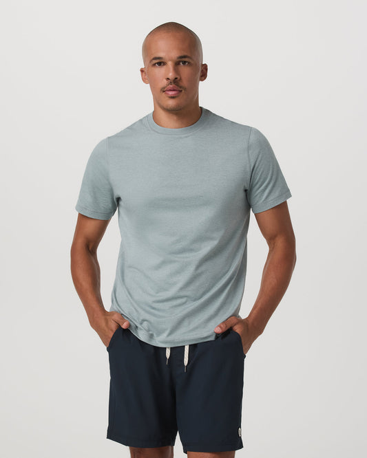 Short Sleeve Ponto Performance Tee Misty Blue Heather | Vuori On sale