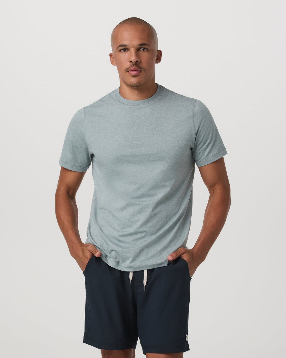 Short Sleeve Ponto Performance Tee Misty Blue Heather | Vuori On sale