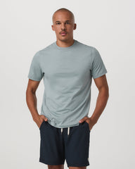 Short Sleeve Ponto Performance Tee Misty Blue Heather | Vuori On sale