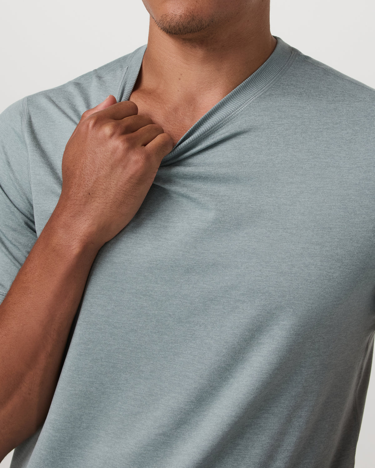 Short Sleeve Ponto Performance Tee Misty Blue Heather | Vuori On sale