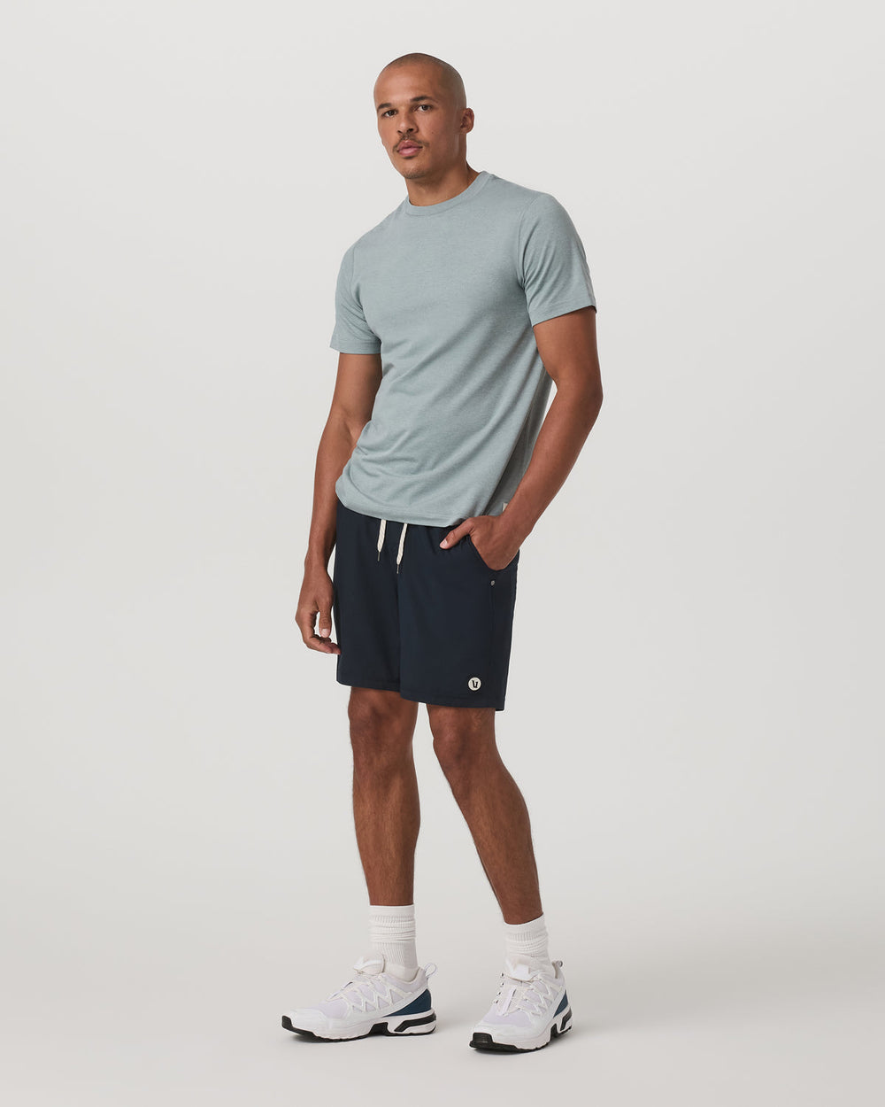 Short Sleeve Ponto Performance Tee Misty Blue Heather | Vuori On sale