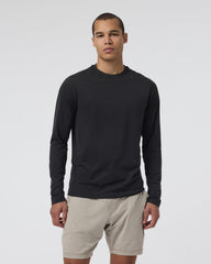 Long Sleeve Ponto Performance Tee Black Heather | Vuori Online