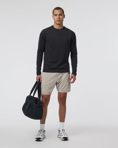 Long Sleeve Ponto Performance Tee Black Heather | Vuori Online
