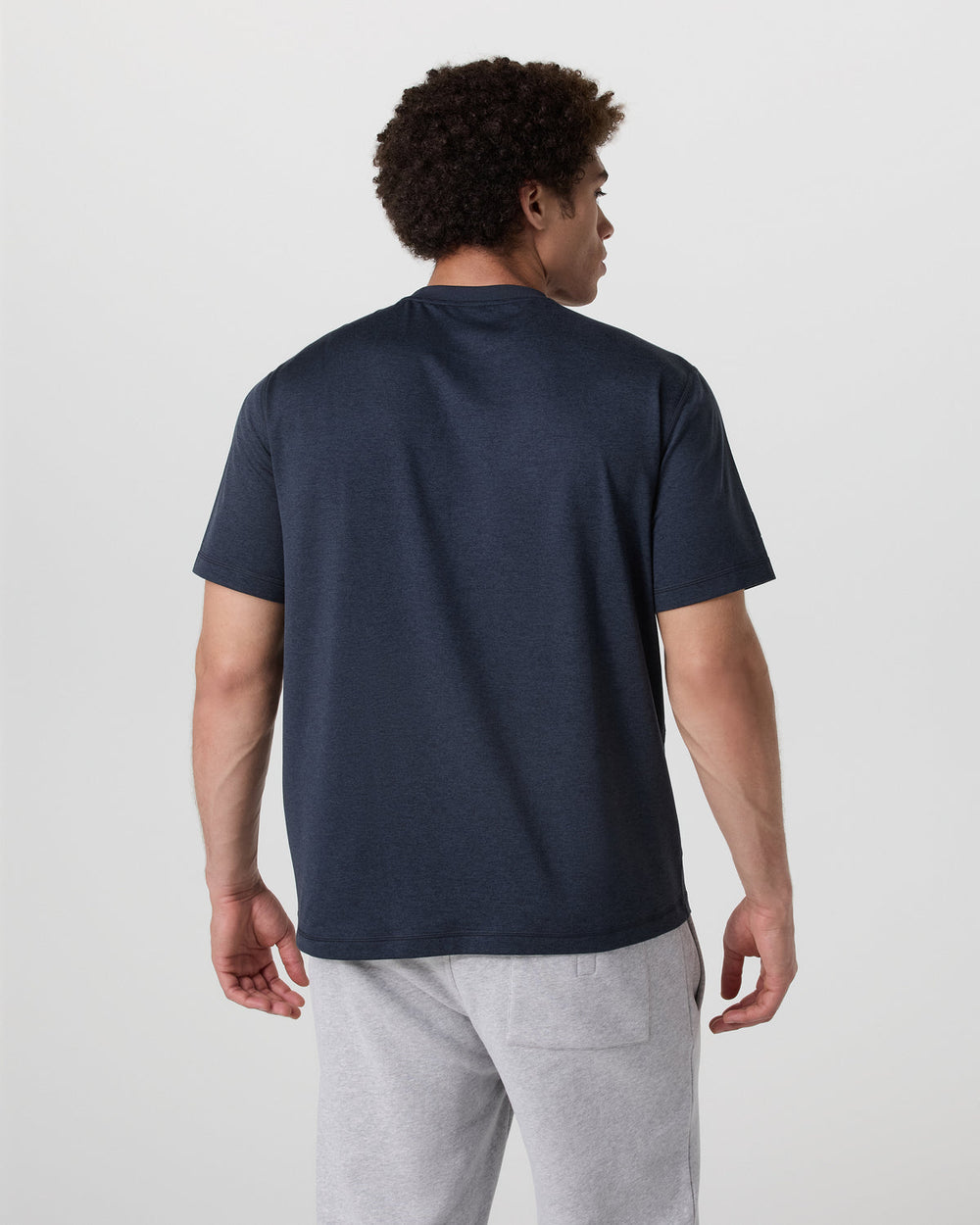 Short Sleeve Ponto Tee - Relaxed Fit Midnight Heather | Vuori Outlet