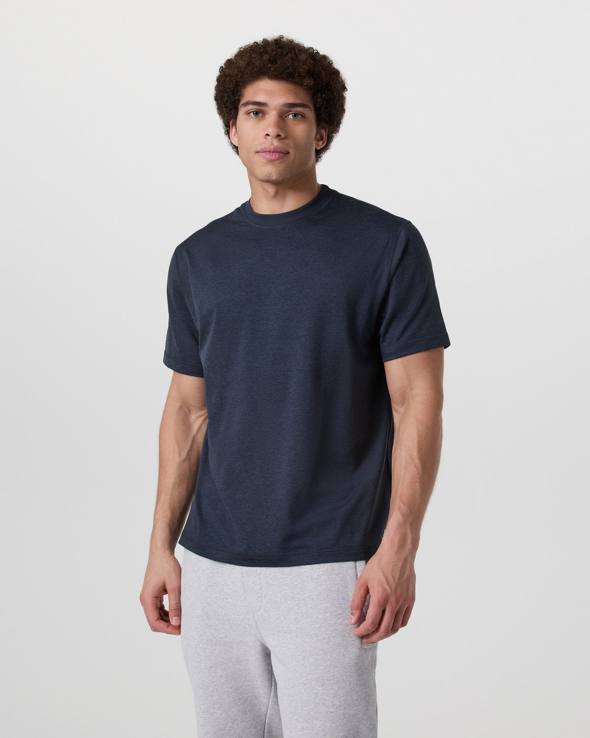 Short Sleeve Ponto Tee - Relaxed Fit Midnight Heather | Vuori Outlet