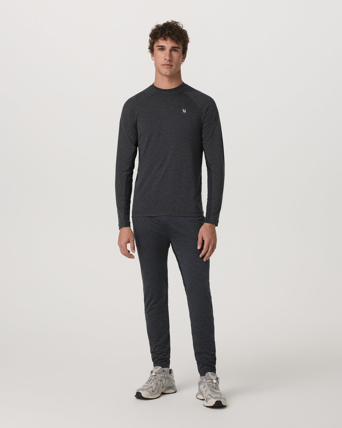 Ponto Baselayer Tight Men's Charcoal Heather Bottoms | Vuori US