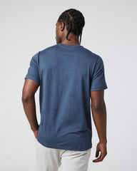 Short Sleeve Ponto Performance Tee Azure Heather | Vuori Clothing