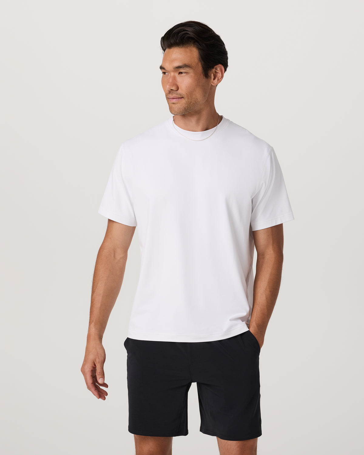 Men's Short Sleeve Ponto Tee - Relaxed White | Vuori Discount