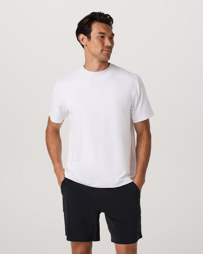 Men's Short Sleeve Ponto Tee - Relaxed White | Vuori Discount