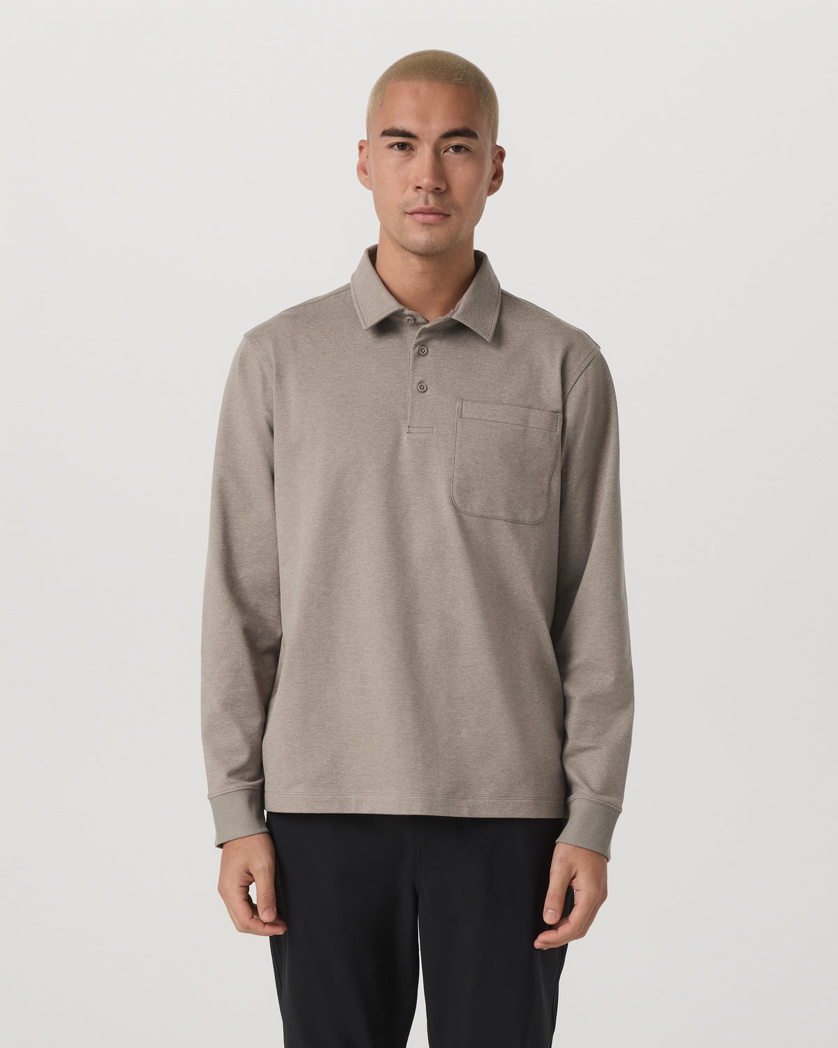 Men's Long Sleeve Coronado Rugby Walnut Heather | Vuori Sale