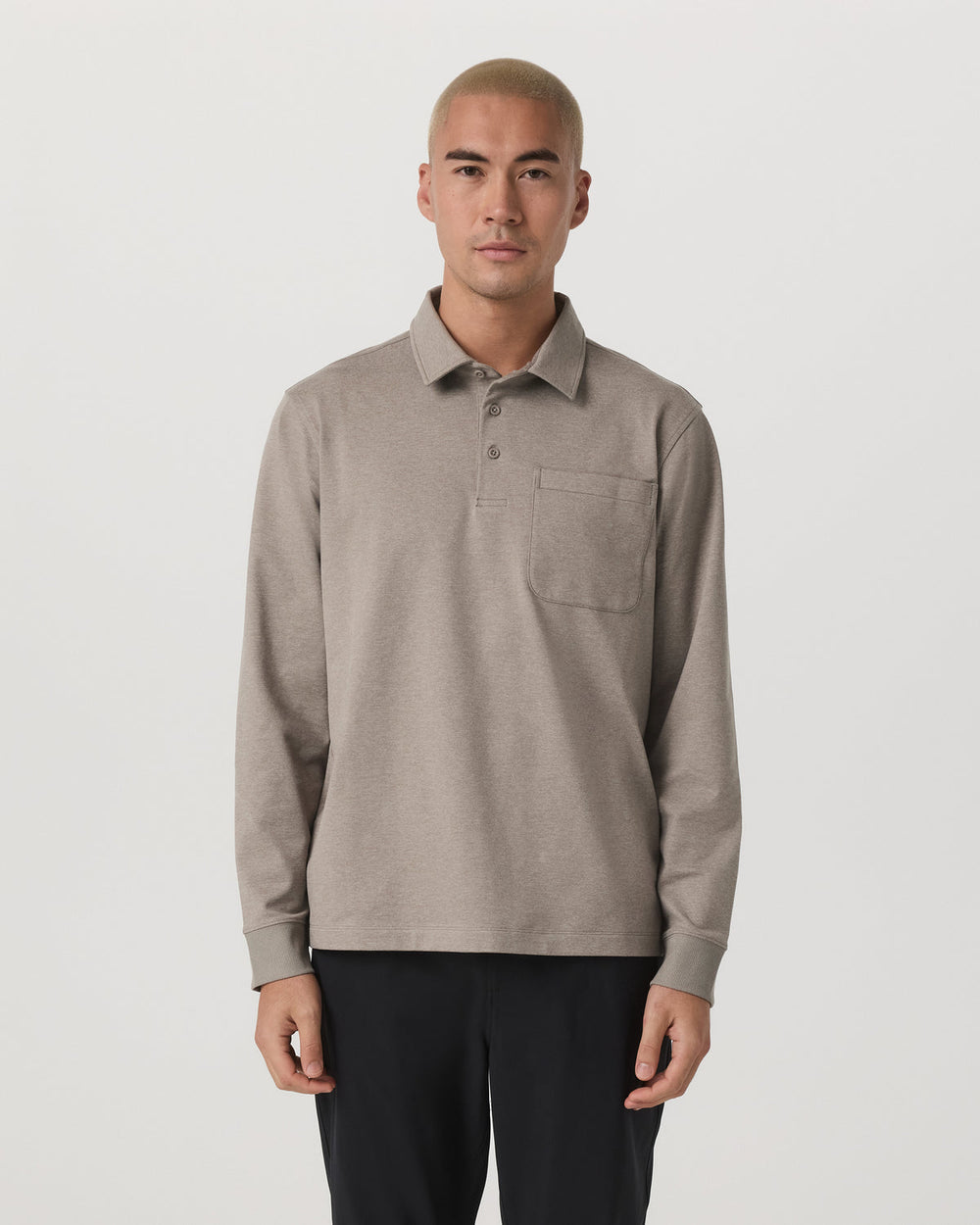 Men's Long Sleeve Coronado Rugby Walnut Heather | Vuori Sale