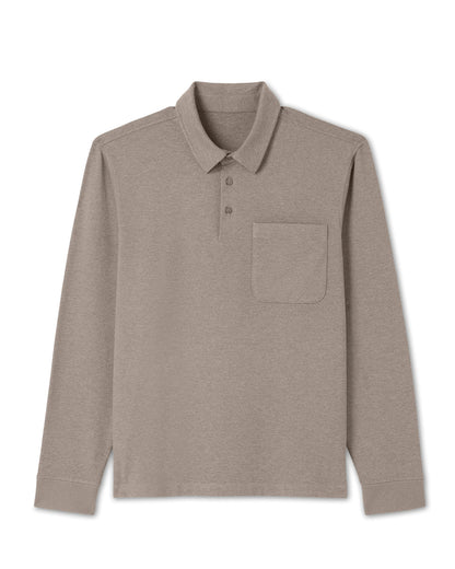 Men's Long Sleeve Coronado Rugby Walnut Heather | Vuori Sale