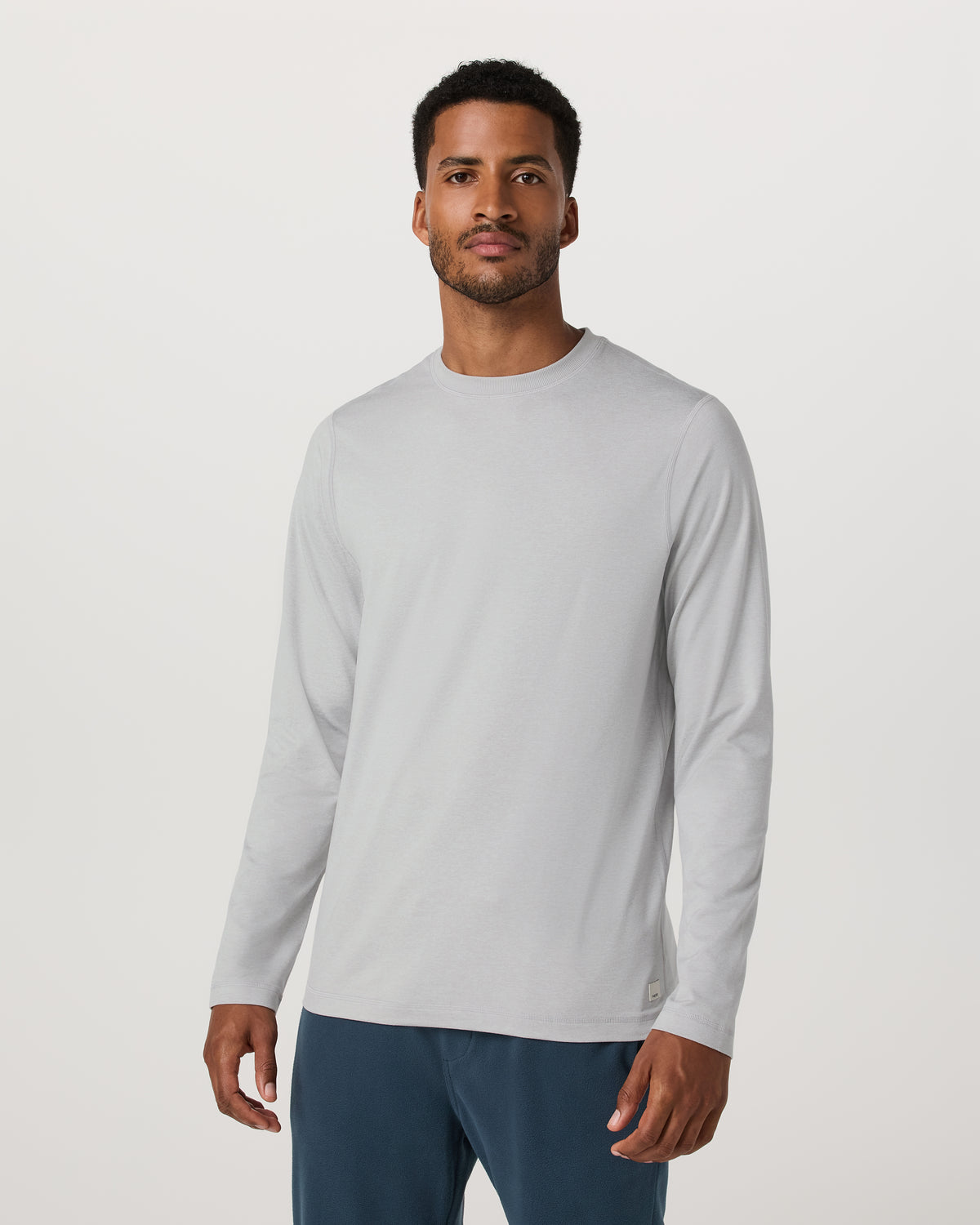Long Sleeve Ponto Performance Tee Frost Grey Heather | Vuori For sale