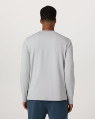 Long Sleeve Ponto Performance Tee Frost Grey Heather | Vuori For sale